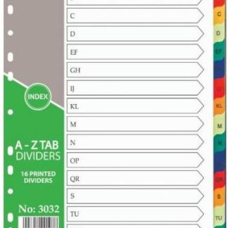 Treeline Pvc Index Divider Tab