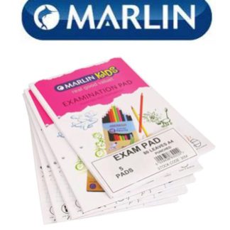 Marlin A4 Punched Exam Pad 80 page 5 pack