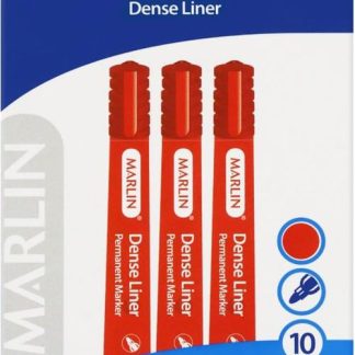 Marlin Dense Permanent Markers 10's Red