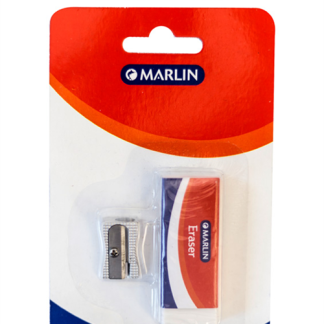 Marlin Metal Sharpener 1 hole and eraser 60 x 20